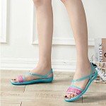 Bright Neon Jelly T-Strap Beach Sandals