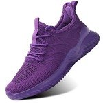 Women's Lightweight Purple Slip-On Sneakers