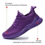 Women's Lightweight Purple Slip-On Sneakers