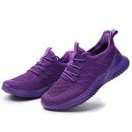 Women's Lightweight Purple Slip-On Sneakers