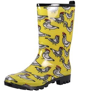 Colorful Floral Mid-Calf Waterproof Garden Boots