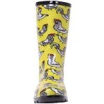 Colorful Floral Mid-Calf Waterproof Garden Boots