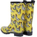 Colorful Floral Mid-Calf Waterproof Garden Boots