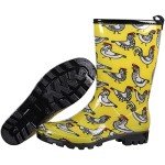 Colorful Floral Mid-Calf Waterproof Garden Boots