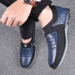 COSIDRAM Men Casual Shoes Sneakers Loafers Walking Shoes Lightweight Driving Business Office Slip on Blue 12
