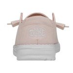 Hey Dude Women's Wendy Slub Canvas Pink Size 6 | Women's Shoes | Women's Slip On Shoes | Comfortable & Light-Weight