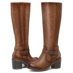 Colorful Women's Knee High Chunky Block Heel Boots