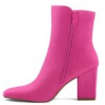 Colorful Women's GoGo Ankle Boots with Chunky Heel
