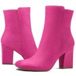 Colorful Women's GoGo Ankle Boots with Chunky Heel