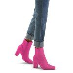 Colorful Women's GoGo Ankle Boots with Chunky Heel