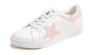 Colorful Lace-Up Women's Sneakers with Glitter