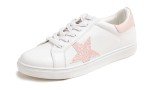 Colorful Lace-Up Women's Sneakers with Glitter