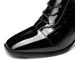 Colorful Chunky Heel Crystal Ankle Boots for Women