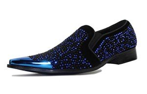 Royal Blue Men's Designer Slip-On Dress Shoes