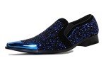 Royal Blue Men's Designer Slip-On Dress Shoes