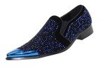 Royal Blue Men's Designer Slip-On Dress Shoes