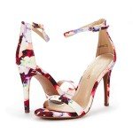 Floral High Stiletto Heeled Sandals for Women