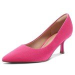 Hot Pink 2-Inch Kitten Heel Women's Pumps