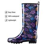 Colorful Women's Waterproof Knee High Rain Boots