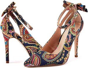 Multicolor Bow D'Orsay High Heel Pumps