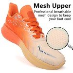 Men's Lightweight Breathable Orange Sneakers size 11