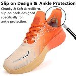 Men's Lightweight Breathable Orange Sneakers size 11