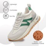 Colorful Women's Lace-Up Suede Sneakers – Green