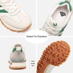 Colorful Women's Lace-Up Suede Sneakers – Green