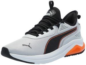 PUMA Men's Amplifier Sneaker in Light Gray/Orange