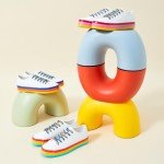 Rainbow Platform Sneakers with Colorful Laces