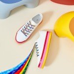 Rainbow Platform Sneakers with Colorful Laces