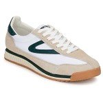 TRETORN Women's Vintage-Style Lace-Up Sneakers, White/Green