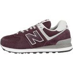 Burgundy/White New Balance Women's 574 Sneakers