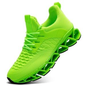 Men's Fluorescent Green Non-Slip Sport Sneakers