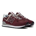 Burgundy/White New Balance Women's 574 Sneakers