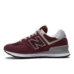 Burgundy/White New Balance Women's 574 Sneakers