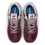 Burgundy/White New Balance Women's 574 Sneakers