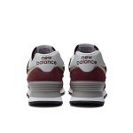 Burgundy/White New Balance Women's 574 Sneakers