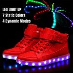 LED Light Up High Top Sneakers for All Ages
