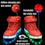 LED Light Up High Top Sneakers for All Ages