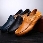 Men's Blue Casual Slip-On Driving Shoes