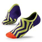 Colorful No Show Socks with Non-Slip Grip - 5 Pairs