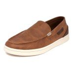 Nautica Men's Lightweight Brown Slip-On Loafers