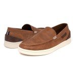 Nautica Men's Lightweight Brown Slip-On Loafers