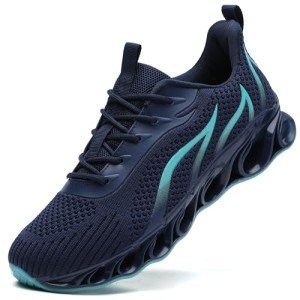 Men's Blue Breathable Running Sneakers Size 8.5