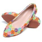 Colorful Floral Women's Round Toe Ballet Flats