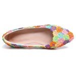 Colorful Floral Women's Round Toe Ballet Flats