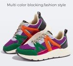 Colorful Leopard Print Platform Sneakers for Women