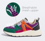 Colorful Leopard Print Platform Sneakers for Women