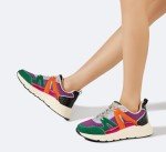 Colorful Leopard Print Platform Sneakers for Women